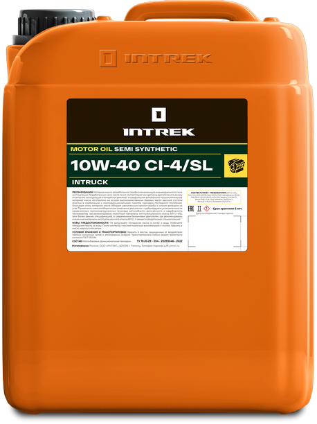 10W40 CI-4/SL INTRUCK "INTREK" 20л п/синтетическое от магазина Лубриком