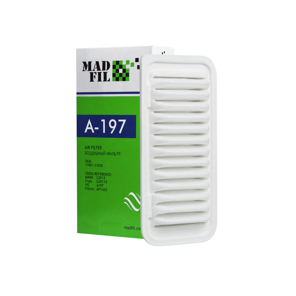 A-197 Фильтр воздушный (17801-21030) MADFIL от магазина Лубриком