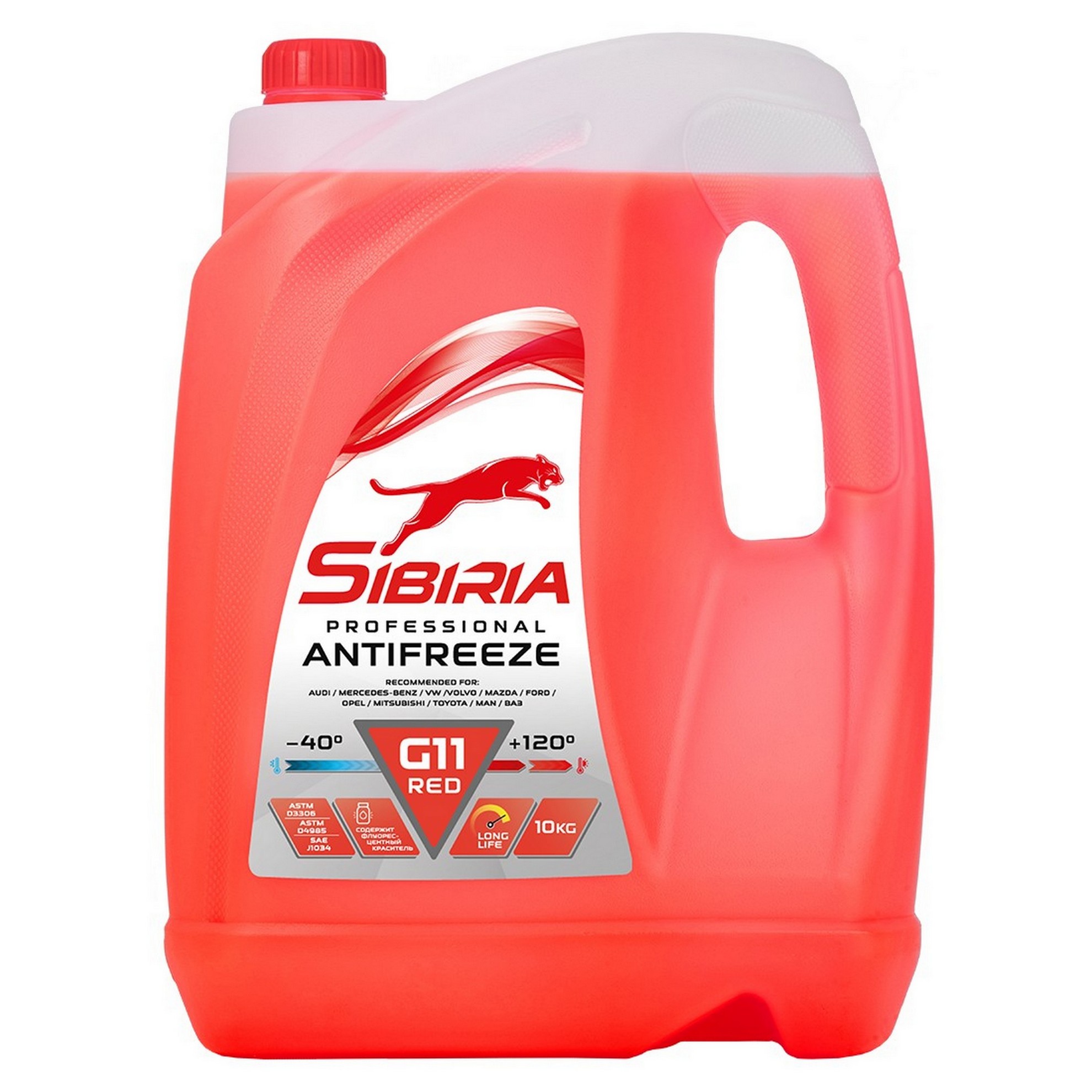Антифриз SIBIRIA ANTIFREEZE G11 red -40 10кг от магазина Лубриком
