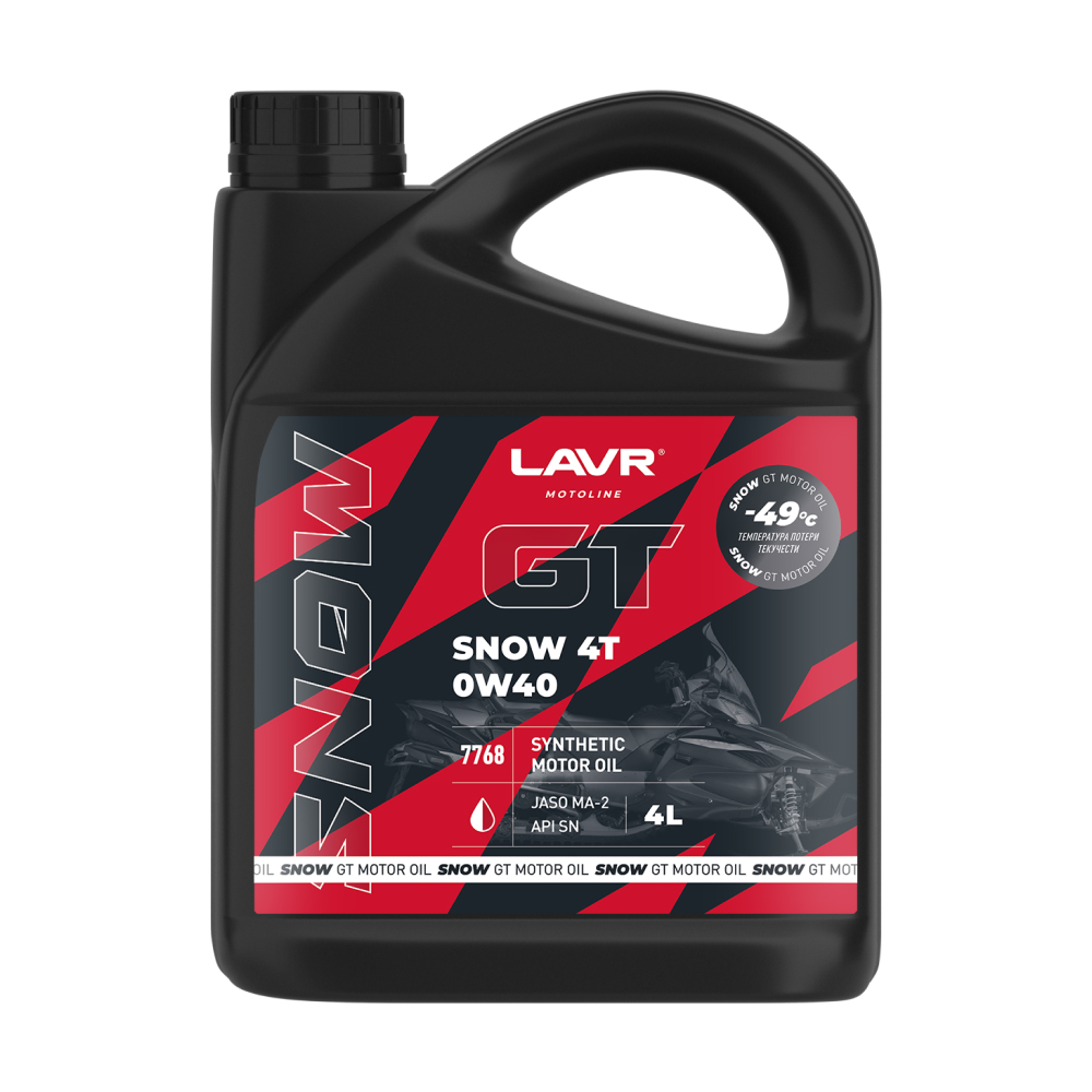 0W40 SN/MA-2 LAVR MOTOLINE GT SNOW 4T 4л от магазина Лубриком