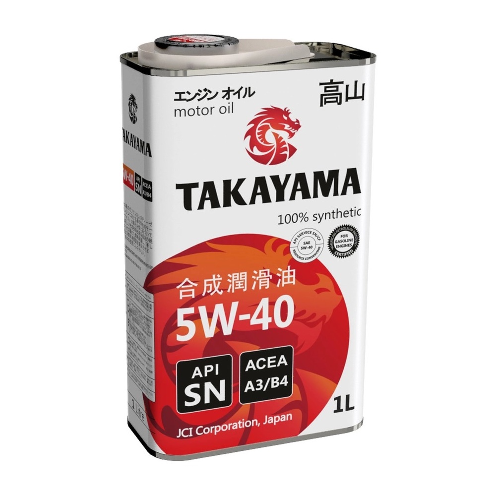 5W40 SN/CF A3/B4 TAKAYAMA 1л синтетическое от магазина Лубриком