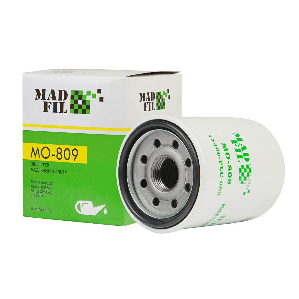 MO-809/C-809 Фильтр масляный (15400-PLC-003) MADFIL от магазина Лубриком