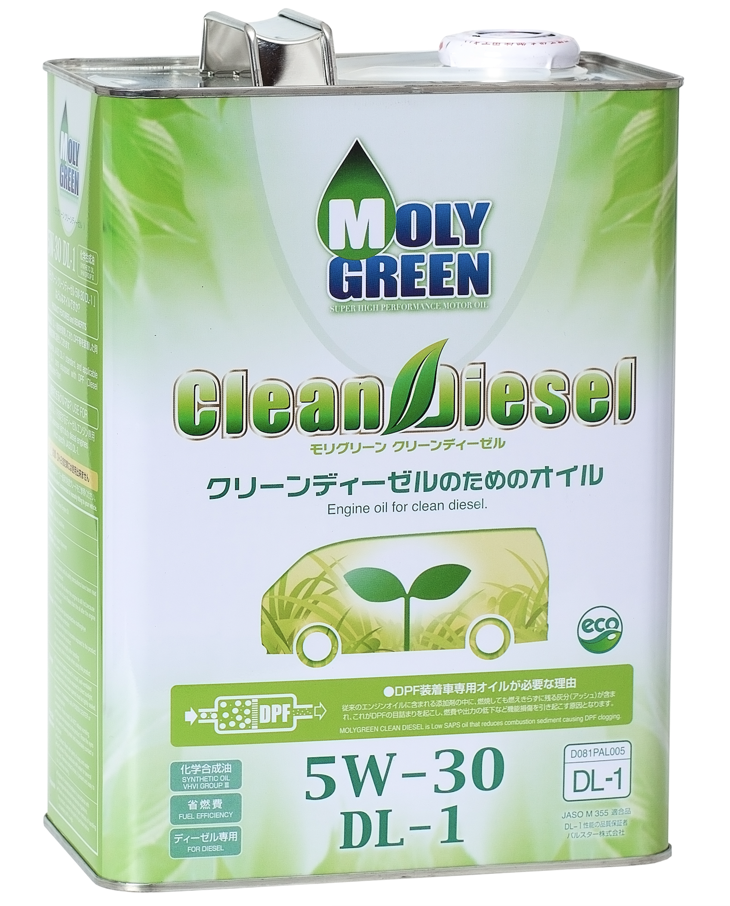 0W30 DL-1 MOLYGREEN CLEAN DIESEL 20л от магазина Лубриком