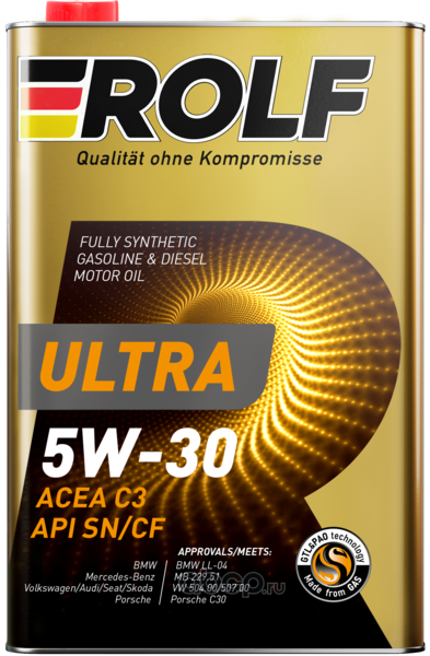 5W30 C3 SN/CF ROLF ULTRA 1л (металл) синтетическое от магазина Лубриком