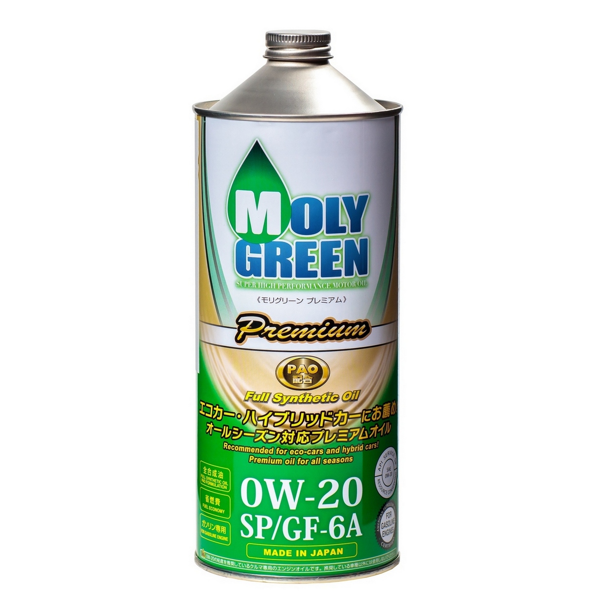 0W20 SP/GF-6A MOLYGREEN PREMIUM PAO 1л синтетическое от магазина Лубриком