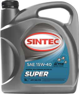 15W40 SG/CD SINTEC SUPER 5л минеральное от магазина Лубриком