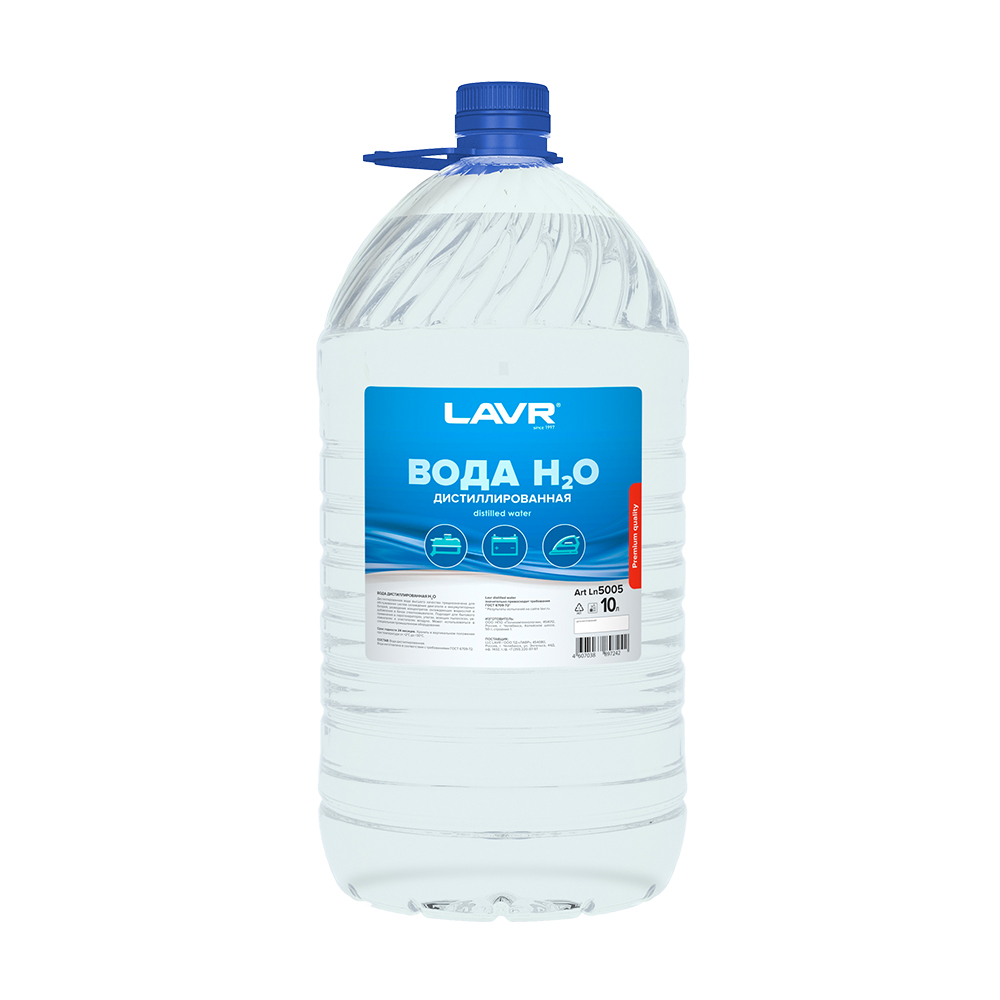 5005 Вода дистиллированная LAVR 10л от магазина Лубриком