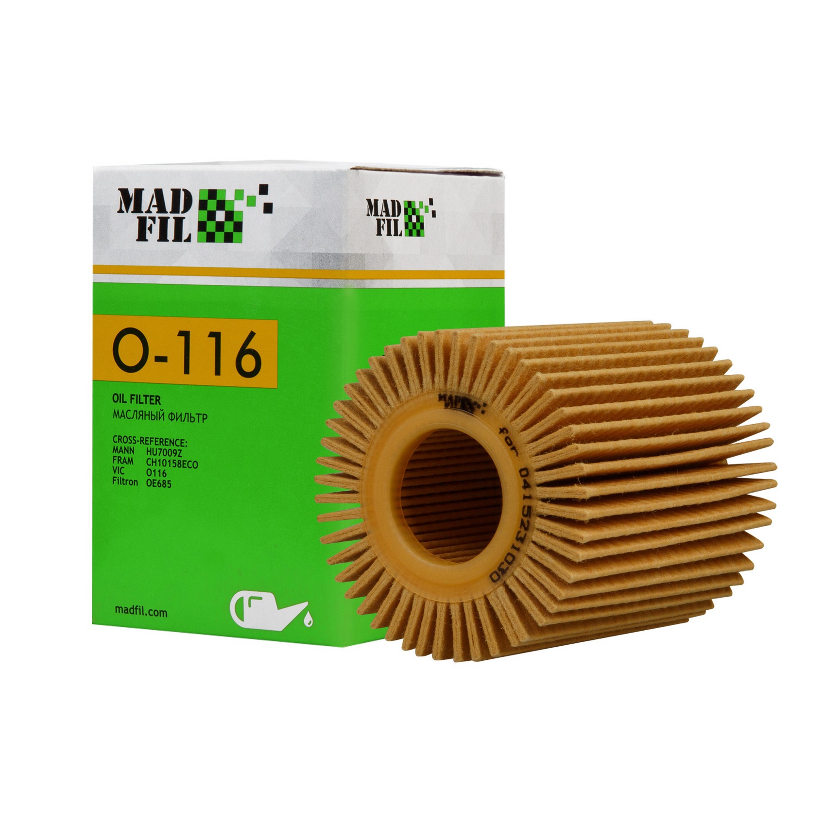 O-116 Фильтр масляный (04152-31030) MADFIL от магазина Лубриком