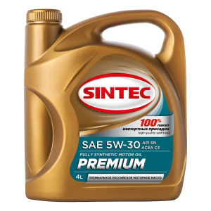 5W30 SN/C3 SINTEC PREMIUM 4л синтетическое от магазина Лубриком