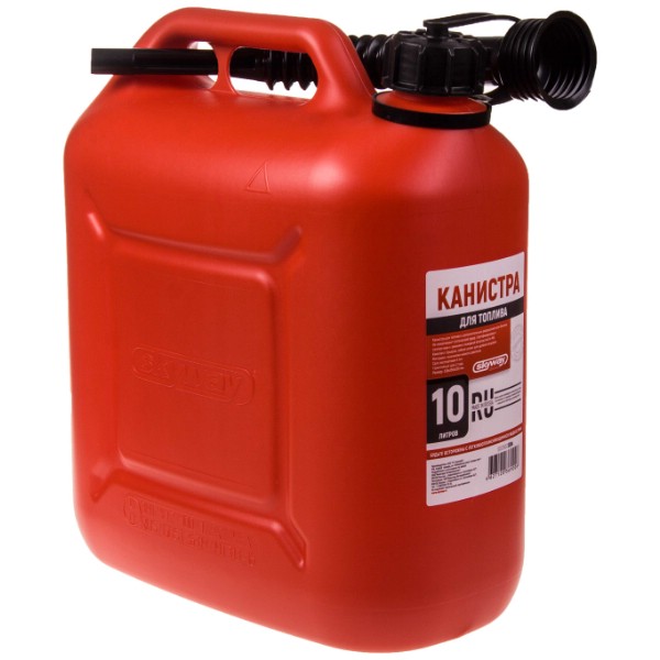 Канистра для бензина SKYWAY 10л пластик усиленная от магазина Лубриком