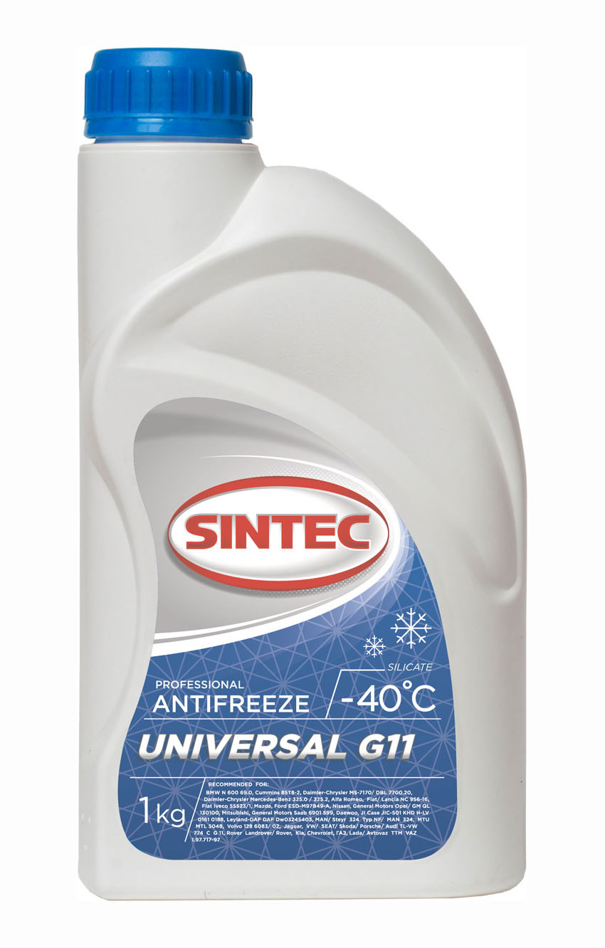 Антифриз Sintec Антифриз Universal G11 1кг синий от магазина Лубриком