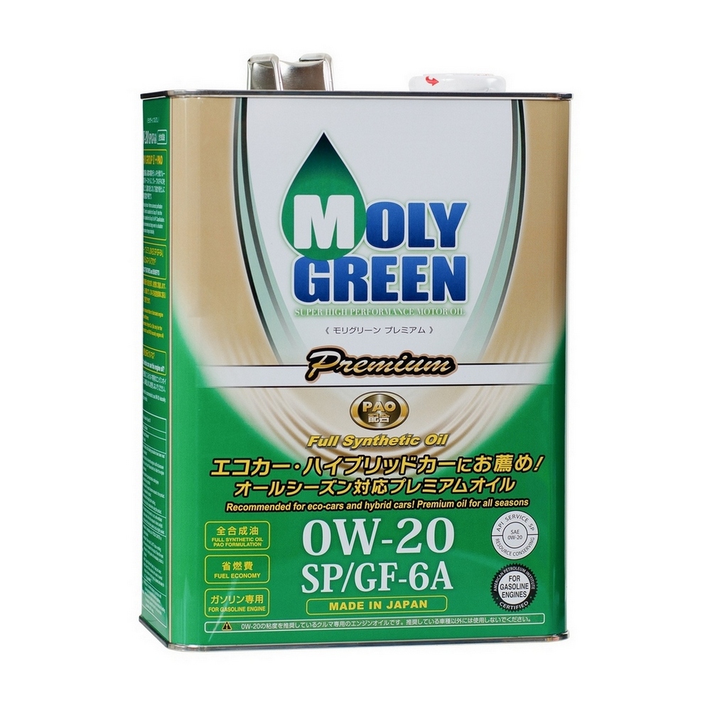 0W20 SP/GF-6A MOLYGREEN PREMIUM PAO 4л синтетическое от магазина Лубриком