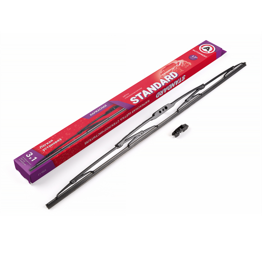 Щетка стеклоочистителя AUTOPROFI каркасная., разм. 20" (500мм) от магазина Лубриком