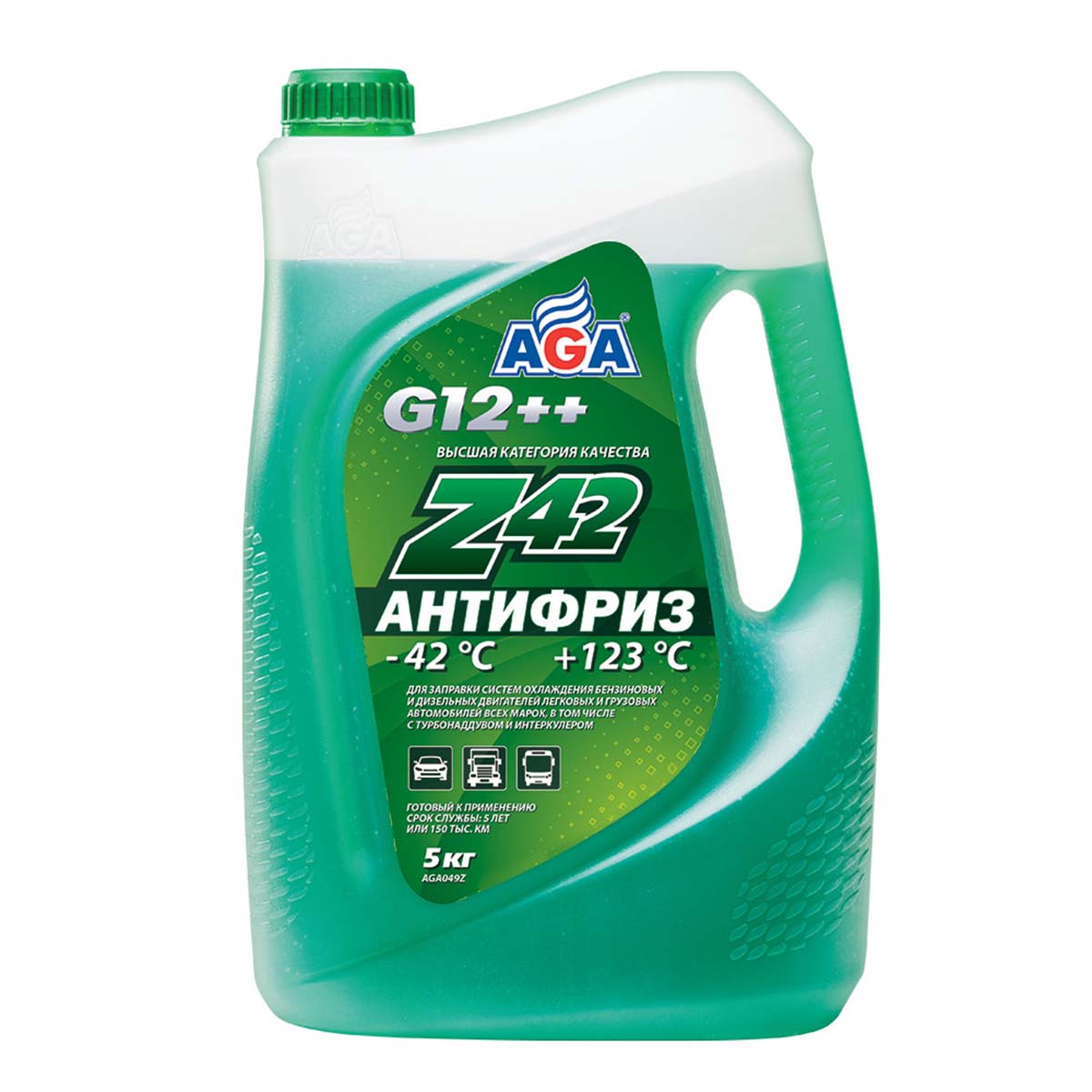 049ZAGA Антифриз Z42 5кг зеленый (-42С) G12++ от магазина Лубриком