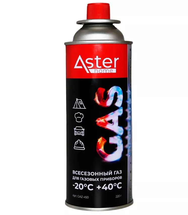 Газ для портативных газовых приборов ASTER 450мл от магазина Лубриком