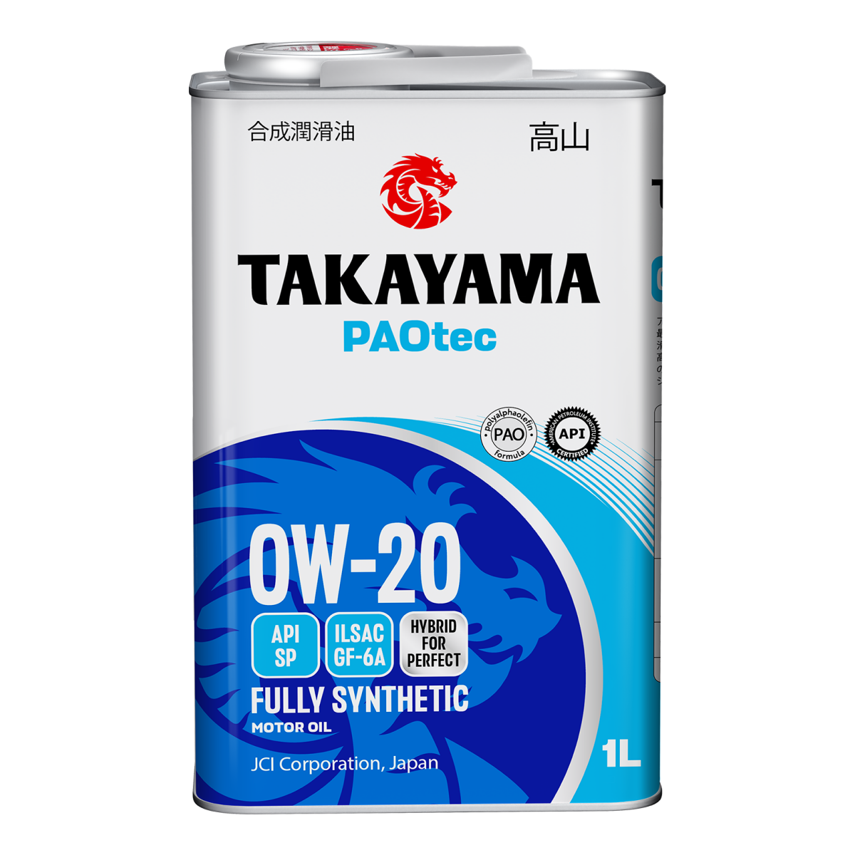 0W20 SP/GF-6A TAKAYAMA PAOTEC 1л (металл) синтетическое от магазина Лубриком