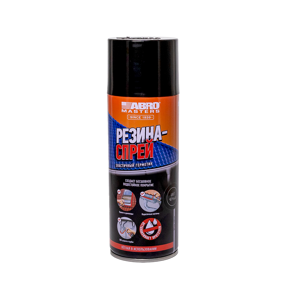 450-BLK-RE-LS Герметик эластичный Резина-спрей ABRO MASTERS (чёрный) 450мл от магазина Лубриком