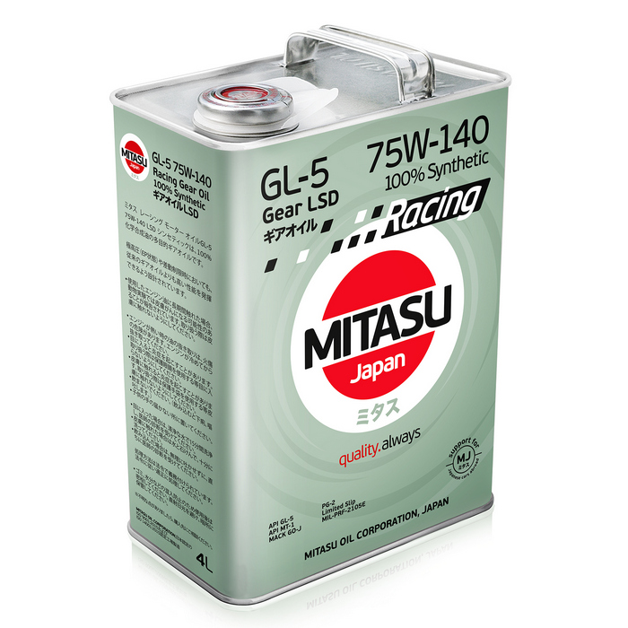 75W140 GL-5 MITASU RACING GEAR LSD 4л синтетическое от магазина Лубриком