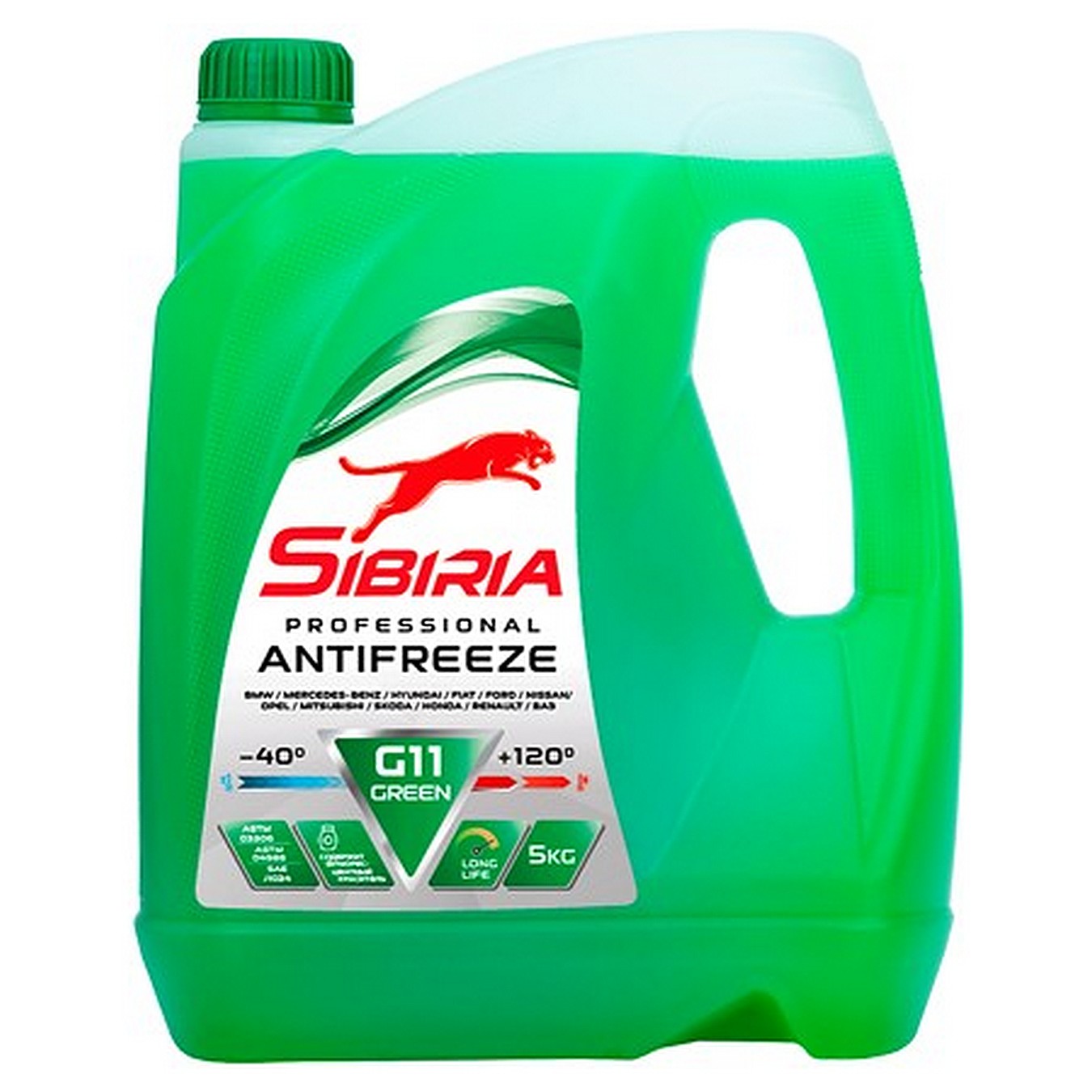 Антифриз SIBIRIA ANTIFREEZE G11 green -40 5кг от магазина Лубриком