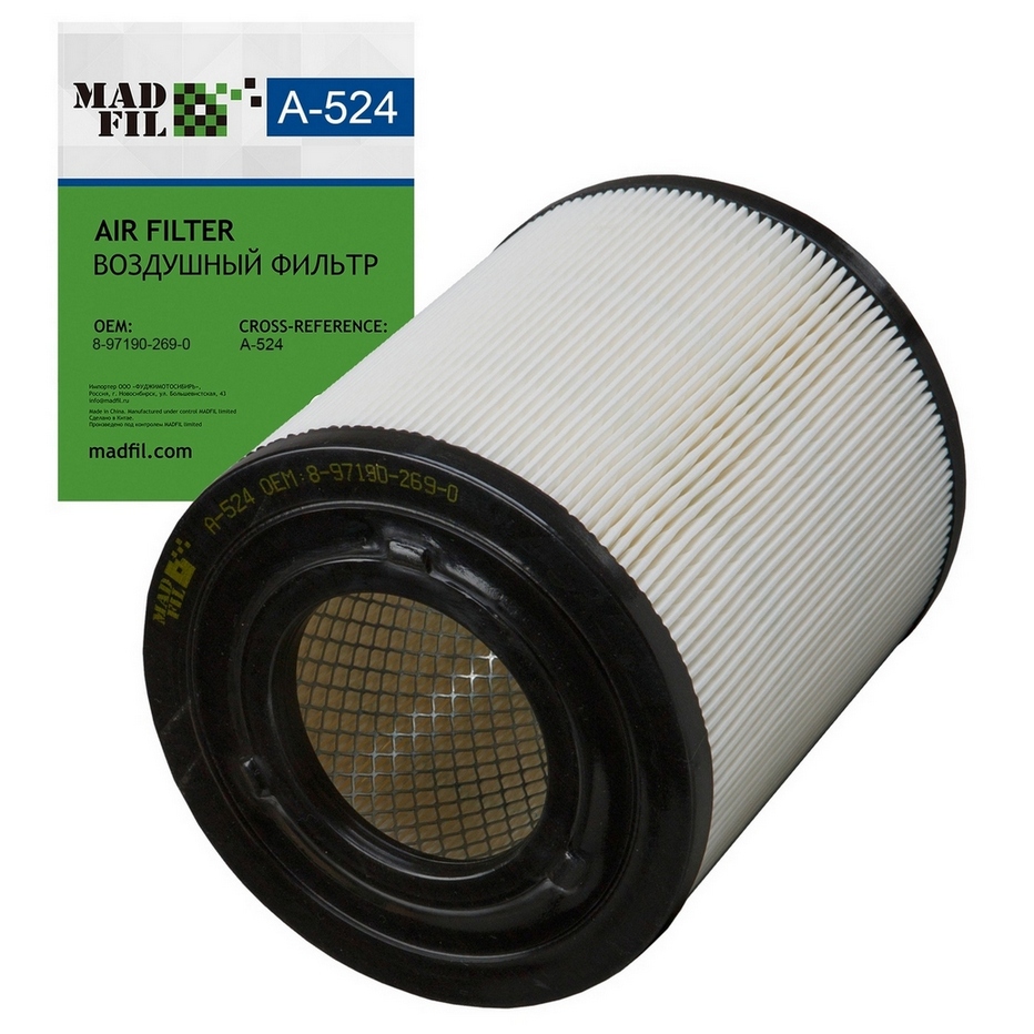 A-524 Фильтр воздушный (8-97190-269-0) MADFIL от магазина Лубриком