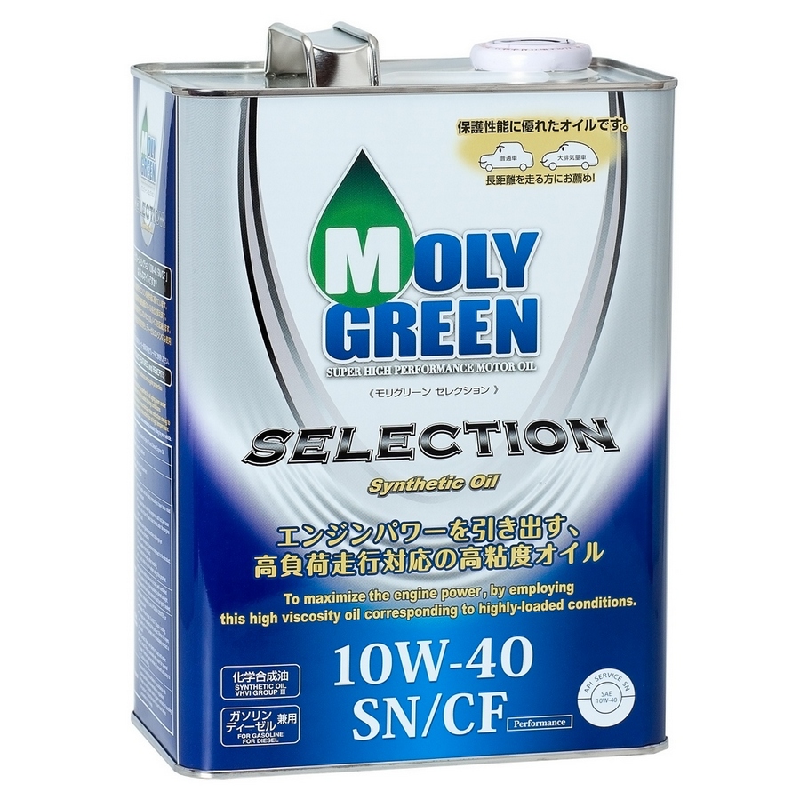 10W40 SN/CF MOLYGREEN SELECTION 4л синтетическое от магазина Лубриком